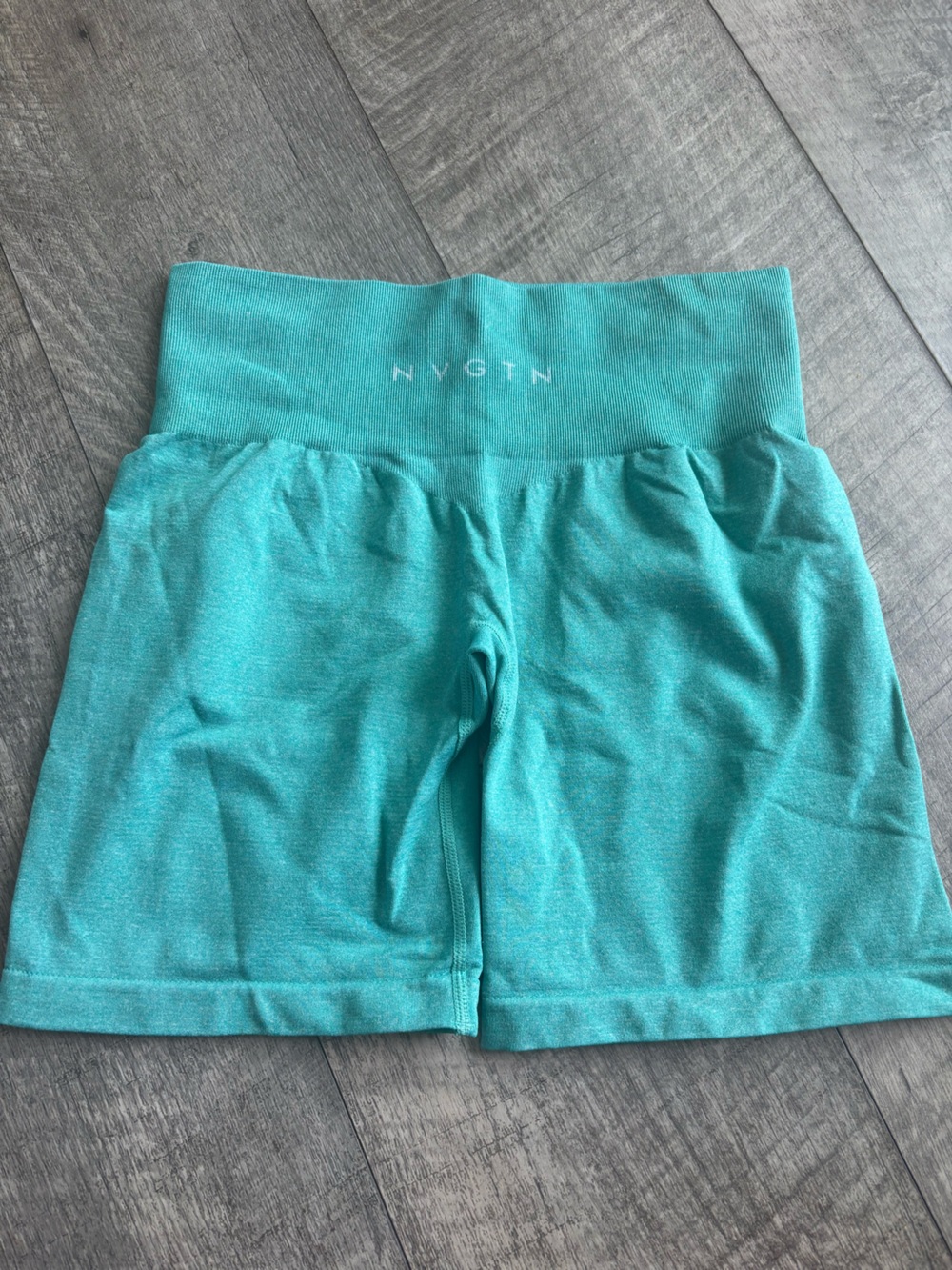 NVGTN Teal Seamless High-Waist Bike Shorts